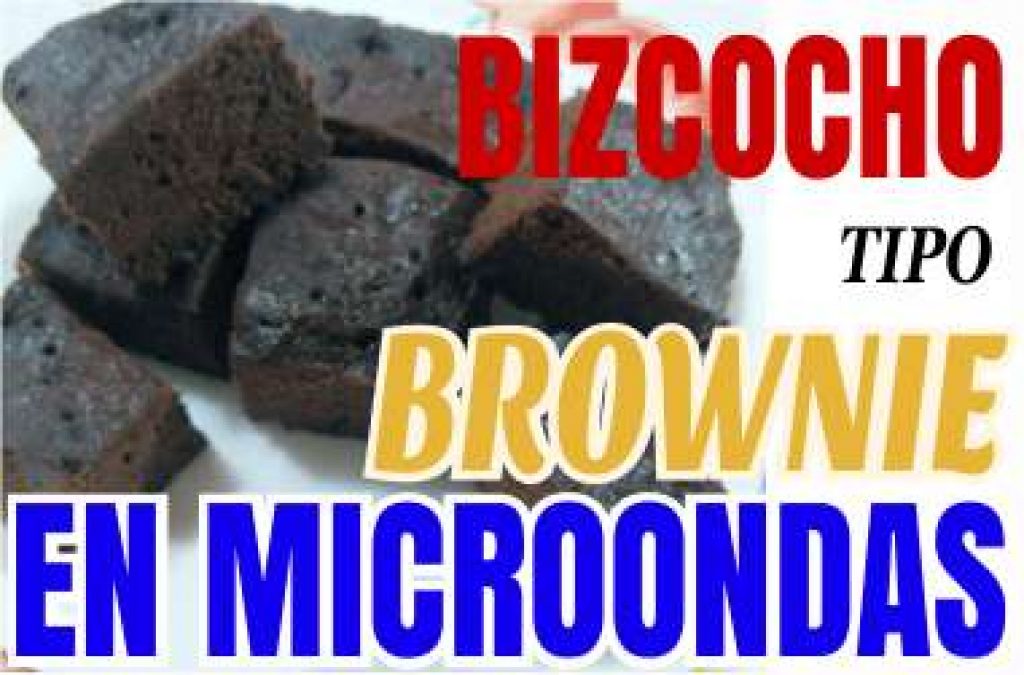Bizcocho tipo brownie en microondas