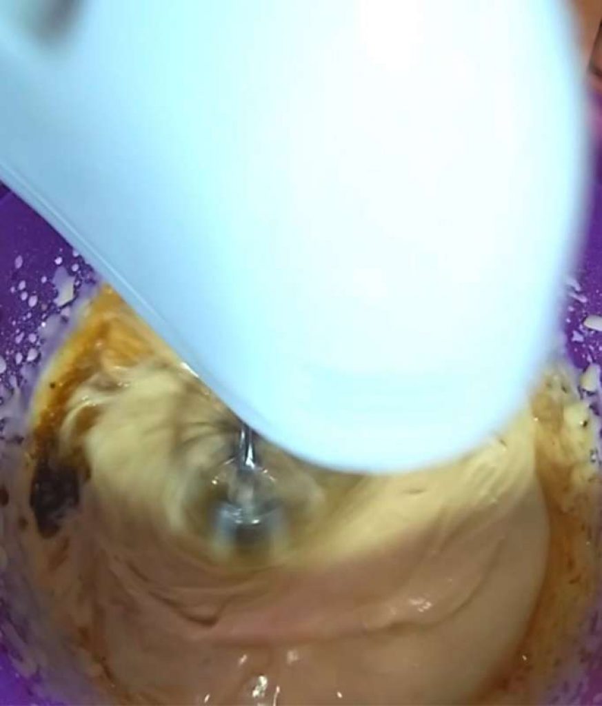Mezclando todos los ingredientes