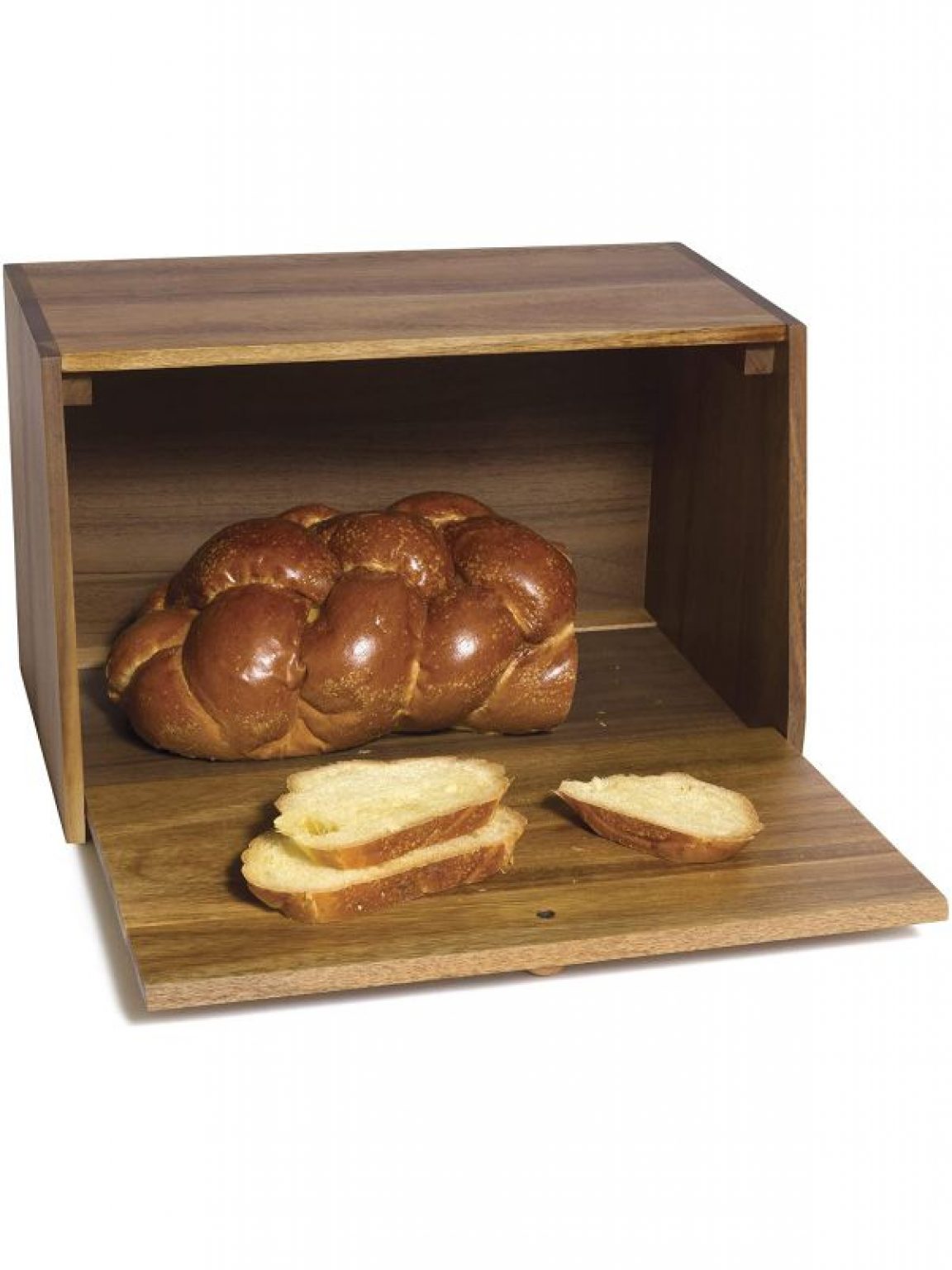 🥯 Panera de madera natural con 【TAPA MACIZA】