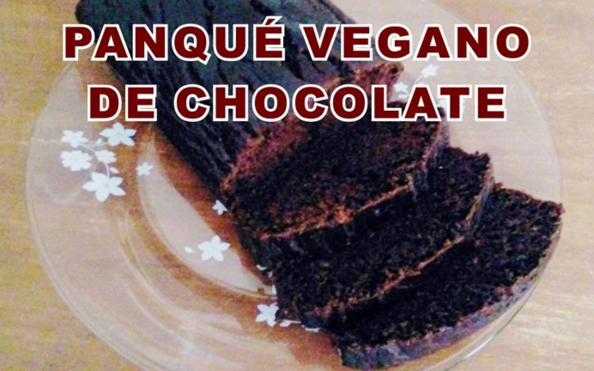 Panqué de chocolate para veganos